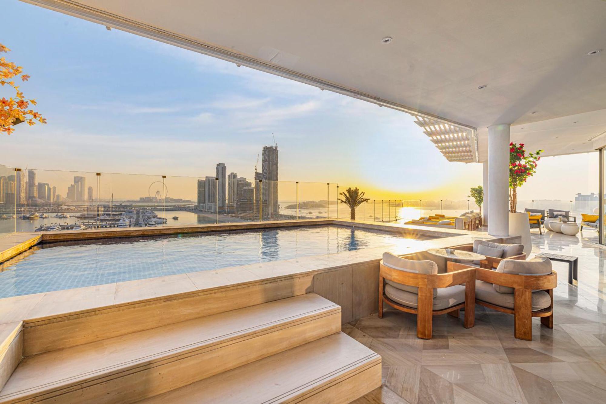 Five Palm Jumeirah 2Br Luxury Penthouse , Full Marina See View With Private Pool Дубай Екстериор снимка